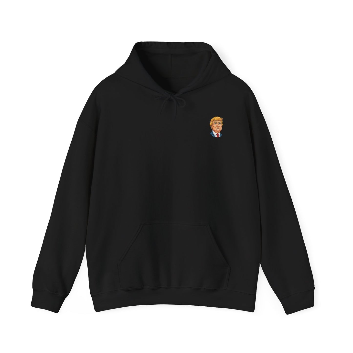 Caricature Donald Trump Unisex Heavy Blend Hooded Sweatshirt